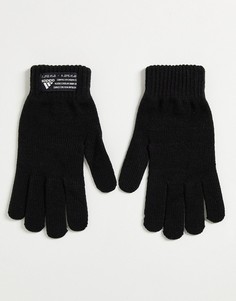 Черные перчатки adidas-Черный цвет
