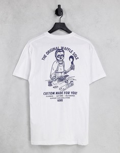 Белая футболка с принтом на спине Vans Store 66-Белый