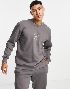 Розовато-лиловый свитшот с надписью "Life in balance" New Balance-Фиолетовый цвет