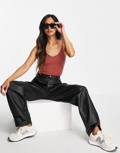 Коричневое боди American Eagle-Коричневый цвет