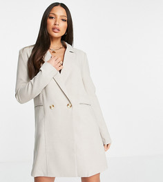 Светло-бежевое платье-блейзер в стиле "oversized" 4th & Reckless Tall-Белый