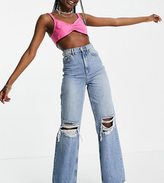 Свободные джинсы в винтажном стиле с завышенной талией ASOS DESIGN Tall-Голубой
