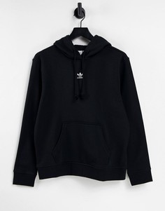 Черный флисовый худи adidas Originals Essentials-Черный цвет