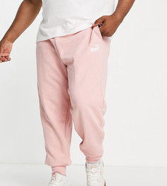 Серо-бежевые джоггеры Puma Plus Essentials-Розовый цвет