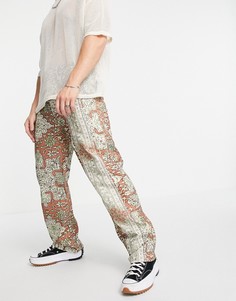 Свободные тканые джинсы с мозаичным принтом Jaded London-Multi