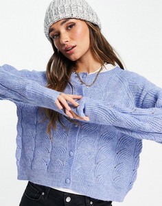 Синий кардиган из трикотажа с узором Vero Moda-Голубой