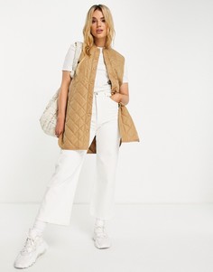 Стеганый бежевый жилет Vero Moda-Светло-бежевый цвет