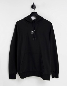 Черный худи в стиле oversized PUMA Classics-Черный цвет