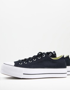 Черные кроссовки на слоеной подошве Converse Chuck Taylor All Star Ox Lift-Черный цвет