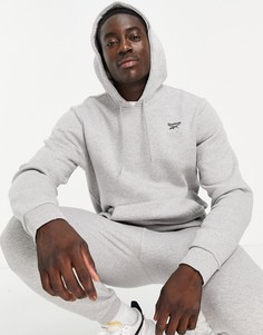 Серый флисовый худи Reebok Classics