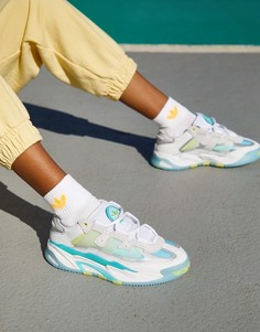 Кроссовки белого/зеленого цвета adidas Originals Niteball-Белый