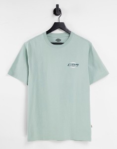 Нефритово-зеленая футболка с принтом на спине Dickies Ruston-Зеленый цвет