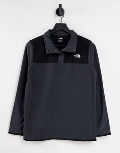 Серый флисовый топ с воротником на кнопках The North Face TKA Glacier