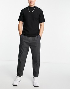 Широкие укороченные брюки со сборками спереди Only & Sons-Серый