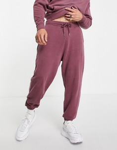 Бордовые выбеленные джоггеры в стиле oversized от комплекта ASOS DESIGN-Красный