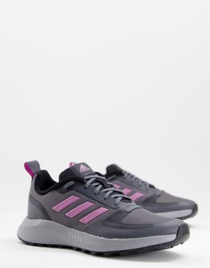 Темно-серые кроссовки для бега по пересеченной местности adidas Falcon 2.0-Серый