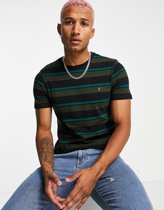 Зеленая футболка в полоску Farah Agawam-Зеленый цвет