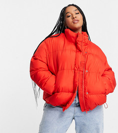 Oversized-пуховик красного цвета из переработанных материалов ASOS DESIGN Curve-Красный