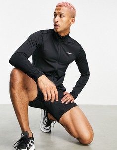 Черный флисовый свитшот на молнии adidas Terrex-Черный цвет