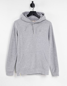 Базовый худи серого цвета в строгом стиле SikSilk-Серый