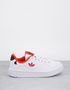 Белые кроссовки с оранжевыми вставками adidas Originals NY 90-Белый