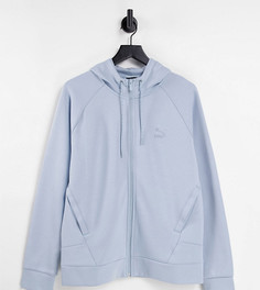 Нежно-голубой худи со сквозной молнией PUMA Classics Tech – эксклюзивно для ASOS