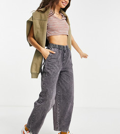 Темно-серые брюки без застежки с петлей ASOS DESIGN-Серый