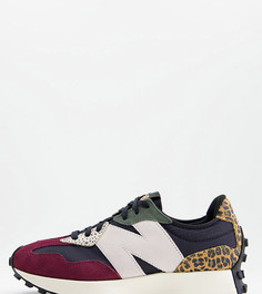 Черные кроссовки в стиле колор блок со вставками со звериным принтом New Balance 327 – эксклюзивно для ASOS-Черный цвет