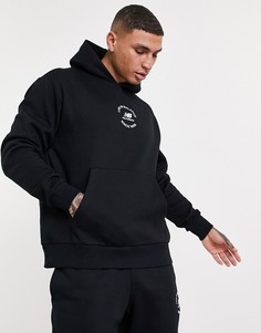 Черный худи с надписью "Life In Balance" New Balance-Черный цвет