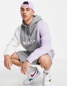 Серый худи в стиле колор-блок (от комплекта) Topman
