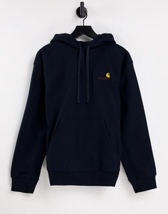 Темно-синий oversized-худи с текстовым логотипом Carhartt WIP American