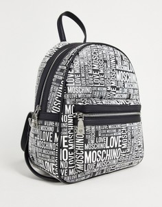 Разноцветный рюкзак со сплошным принтом логотипа Love Moschino