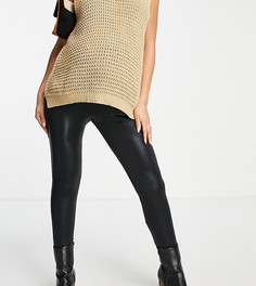 Черные леггинсы с мерцающим покрытием River Island Maternity-Черный цвет