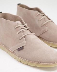 Светло-бежевые замшевые ботинки дезерты Barbour Ledger-Светло-бежевый цвет