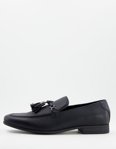 Черные лоферы из искусственной кожи с кисточками ASOS DESIGN-Черный цвет