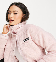Розовая куртка из искусственной овчины Columbia Lodge Baffled – эксклюзивно для ASOS-Розовый цвет