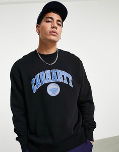 Черный свитшот в стиле oversized с принтом Carhartt WIP Berkeley-Черный цвет