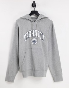 Серый худи в стиле oversized с принтом Carhartt WIP Berkeley