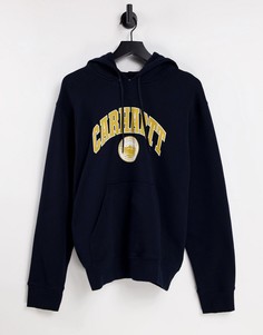 Темно-синий худи в стиле oversized с принтом Carhartt WIP Berkeley
