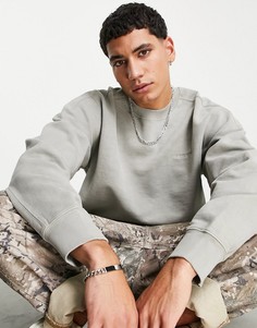Серый свитшот с эффектом кислотной стирки Carhartt WIP Ashfield