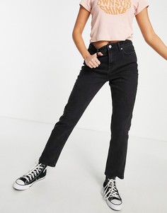 Узкие джинсы с завышенной талией черного цвета Miss Selfridge-Черный цвет