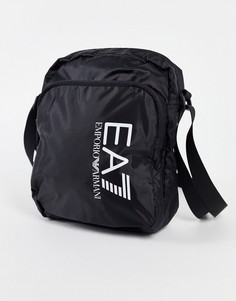 Черный рюкзак с крупным логотипом Armani EA7-Черный цвет