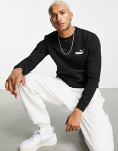 Черный свитшот с небольшим логотипом Puma Essentials-Черный цвет