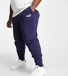 Темно-синие джоггеры с маленьким логотипом Puma PLUS Essentials-Темно-синий