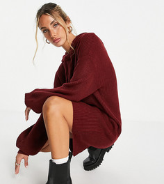 Трикотажное платье-худи в стиле oversized M Lounge-Красный