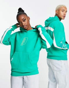 Зелено-белый ретро-худи в стиле унисекс Reebok x Prince-Зеленый цвет
