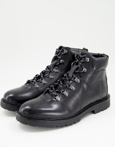 Черные кожаные походные ботинки H by Hudson Gamma-Черный цвет