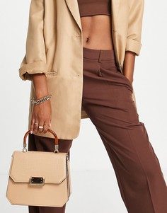 Серо-коричневая сумка через плечо с комбинированным змеиным принтом ALDO Muvia-Разноцветный