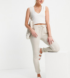 Светло-бежевые удобные джоггеры в рубчик Topshop Tall-Светло-бежевый цвет