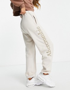 Кремовые брюки прямого кроя Abercrombie & Fitch-Белый